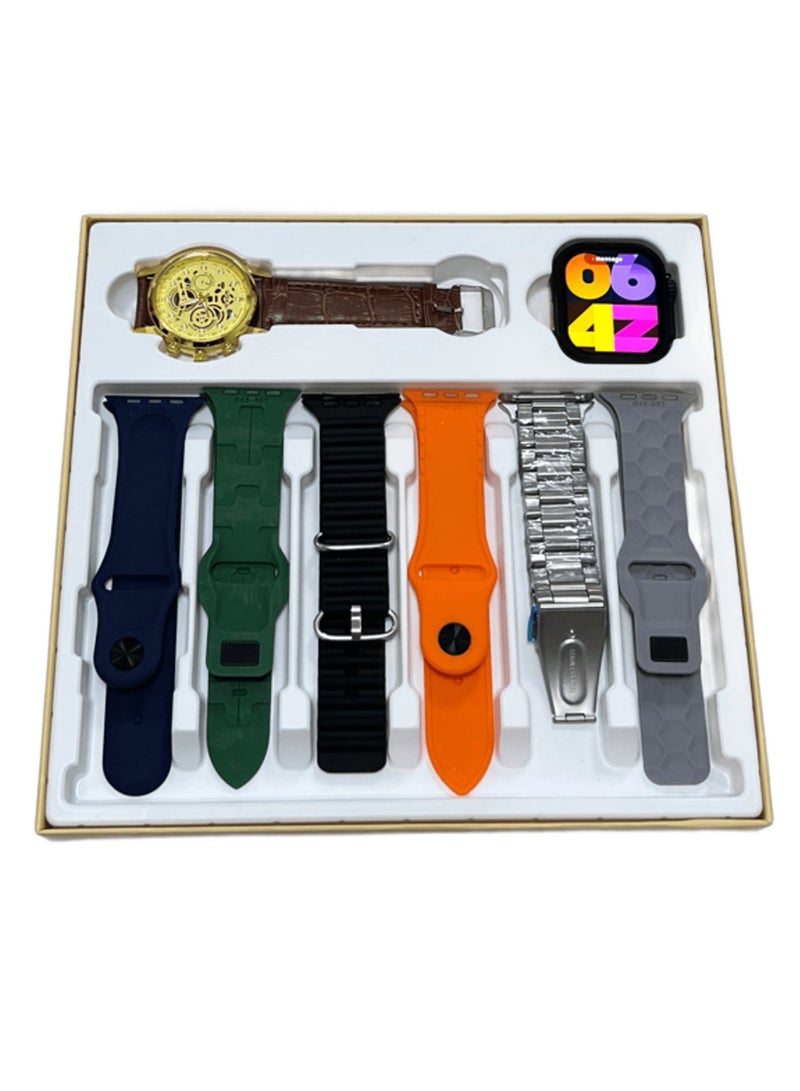 M72 Max Smart Watch Comes 2 watches  with 7 Classic Watch Bands | Call Wireless charging Touch Screen for IOS & android forand women - Image 3